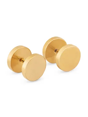 Minimalist gold-plated earrings KS-148