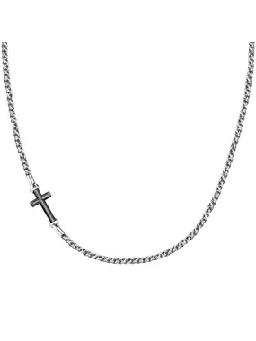 Steel necklace with cross Cross SKR61