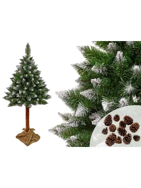 Christmas tree 3D diamond pine on a 180cm trunk snow glitter