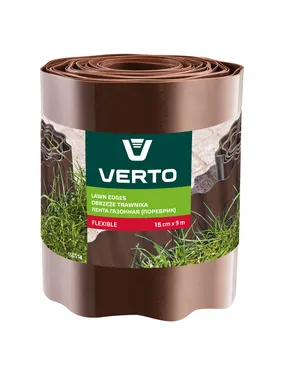 Lawn edging 15 cm x 9 m, brown