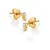 Jac Jossa Hope DE758 elegant gold-plated diamond and topaz earrings