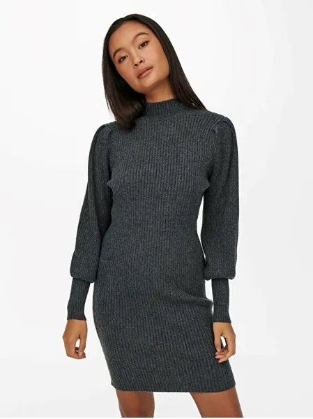 Women's dress ONLKATIA Comfort Fit 15232502 Dark Gray Melange