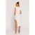 M787 Dress with a leg cutout - cream