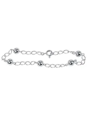 Silver bracelet with balls 461 001 00201 04