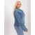 Women's blue plus size jacket