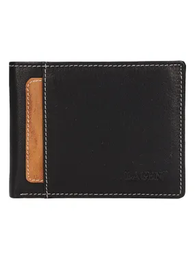 Men's leather wallet 25070222 BLK