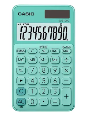 Casio pocket calculator SL-310UC-GN green