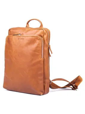 Leather backpack 106 cognac