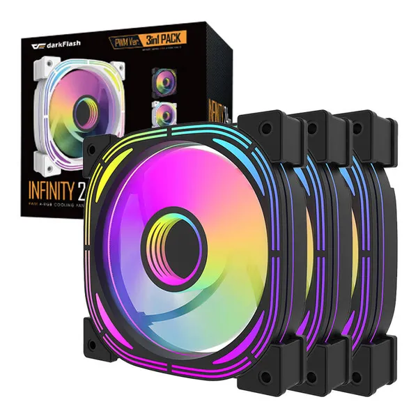 Darkflash INF24 3in1 ARGB Computer fan set (black)