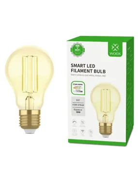 WOOX R5137 Smart Smart Bulb Retro WiFi LED 4.9W Filament E27 A60