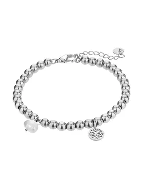 Steel bead bracelet Layla Silver Bracelet MCB23015S