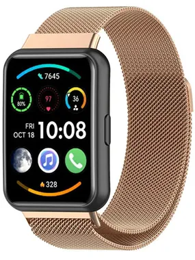 Milanese pull with magnetic clasp for Huawei Watch FIT 2 - Rose Gold