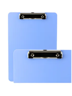 Board pad with a writing clip A4 plastic blue measuring cup