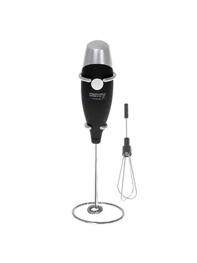 CR 4501 Black Milk frother with a stirrer and stand