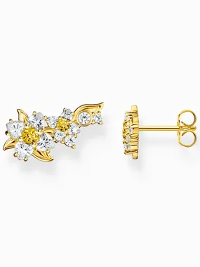 Thomas Sabo H2324-414-4 ear studs flower gold plated Ladies