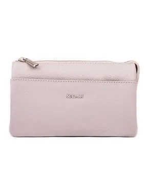 Women's leather crossbody handbag 8002 Taupe