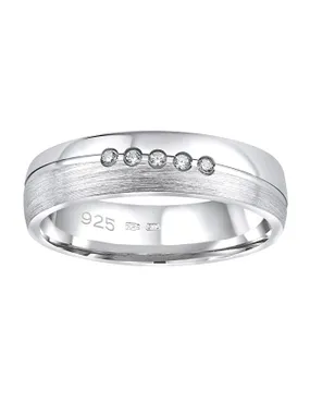 Wedding silver ring Presley for women QRZLP012W