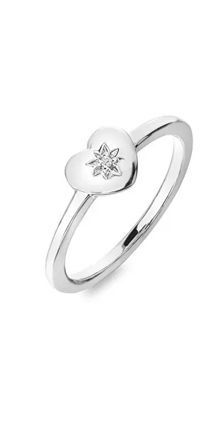 Romantic silver ring with diamond Most Loved DR241