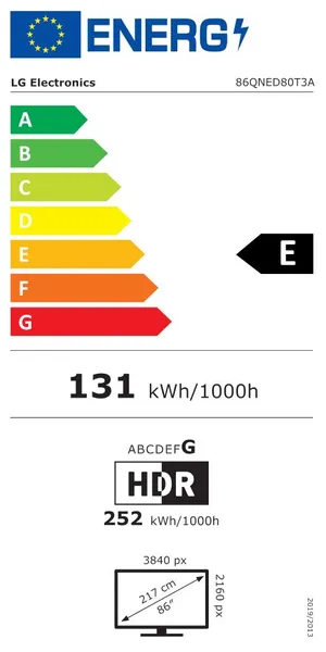 TV SET LCD 86"/86QNED80T3A LG