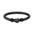 Fashionable black leather bracelet Classic 1580468M