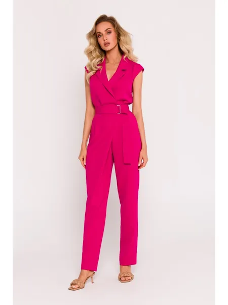 M780 Jumpsuit with decorative leg - fuchsia