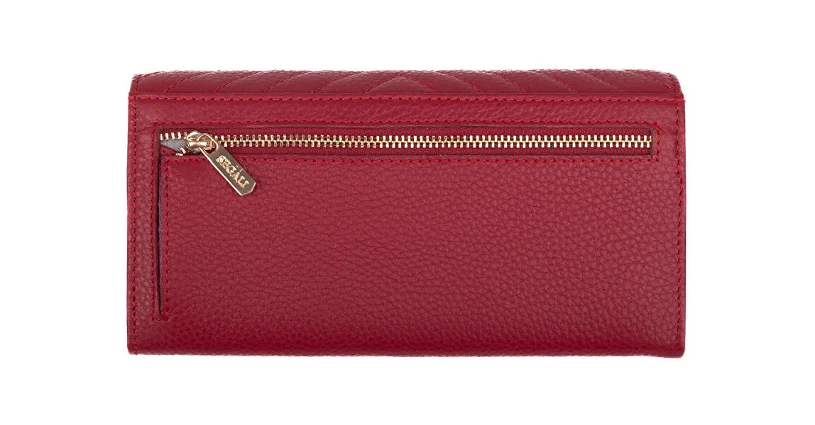 Women's leather wallet 50511 red