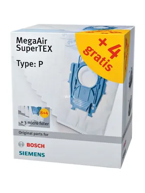 Vacuum cleaner bag MegaAir SuperTEX VZ123FP (12+3) type P