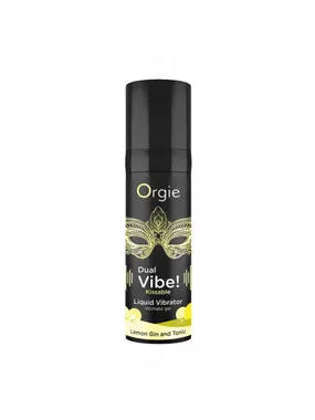 Dual Vibe! Kissable Liquid Vibrator Intimate Gel with the vibration effect Lemon gin with 15ml tonic