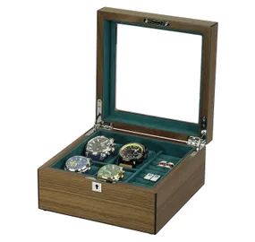 Rothenschild watch box RS-2440-W for 4 watches and cufflinks