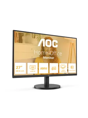 AOC B3 U27B3M datora monitors 68,6 cm (27 collas) 3840 x 2160 pikseļi 4K Ultra HD LCD melns