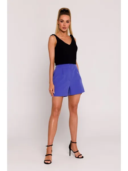 M775 Shorts with pleats - light purple