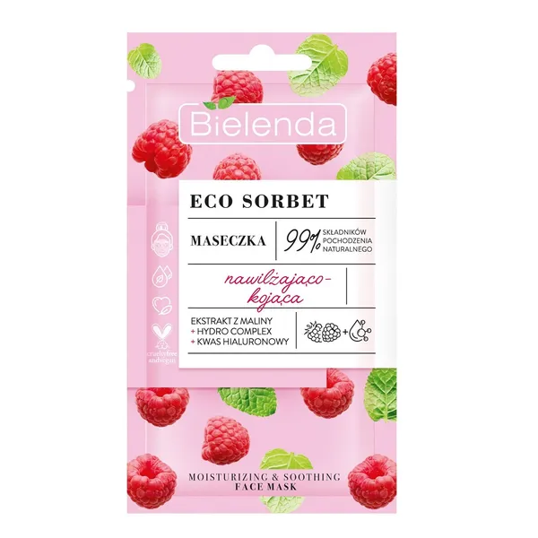 Eco Sorbet moisturizing and soothing mask Raspberry 8g