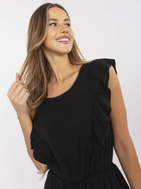 Women's black overalls