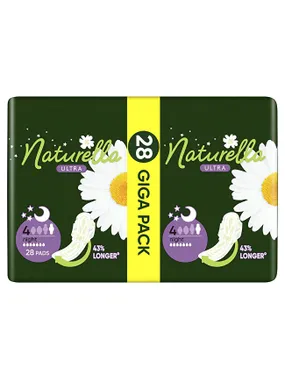 Ultra Night Quatro Women's Sanitary Pads for the Night 28 PCS