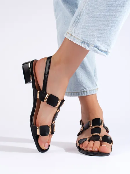 Black stylish women's sandals