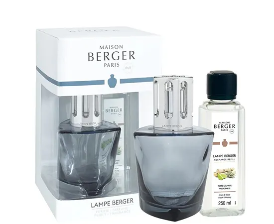 Catalytic lamp Terra black gift set + Divočina refill 250 ml