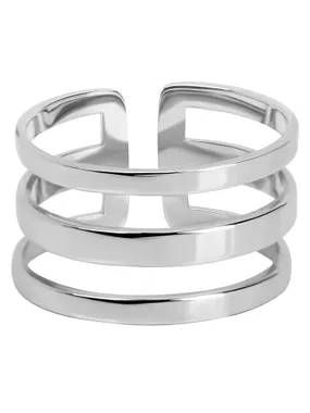 Stylish triple ring made of steel