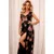 M781 Chiffon maxi dress with a high slit - model 1