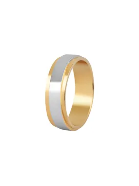 Men´s bicolor wedding ring made of steel SPP05