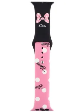 Silicone strap for Apple Watch - Pink-black Disney 38/40/41 mm
