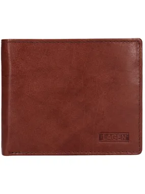 Men's leather wallet W-8154 BRN