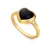 Jac Jossa Soul DR231 Gold Plated Diamond Onyx Ring