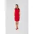 S360 Dress with a subtle neckline and overlap - red