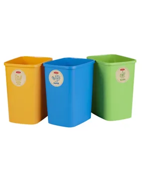 Set of 3x25L Curver Eco Friendly sorting baskets