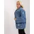 Women's blue plus size jacket