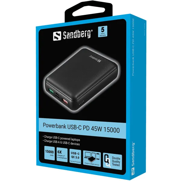 Sandberg 420-66 Powerbank USB-C PD 45W 15000