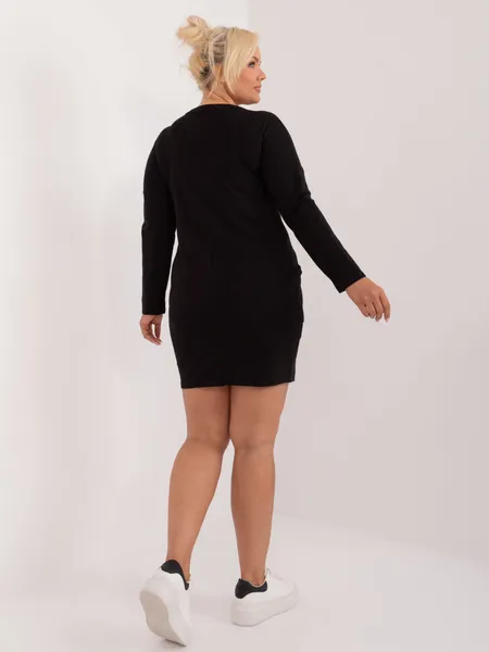 Women's black plus size tunic