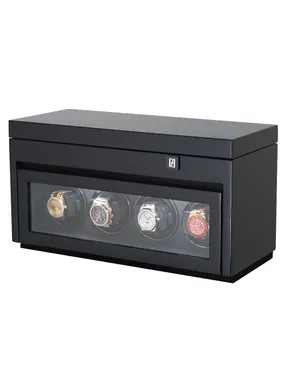 Paul Design Watch Winder Gentlemen 4+6 Black Highgloss 20057