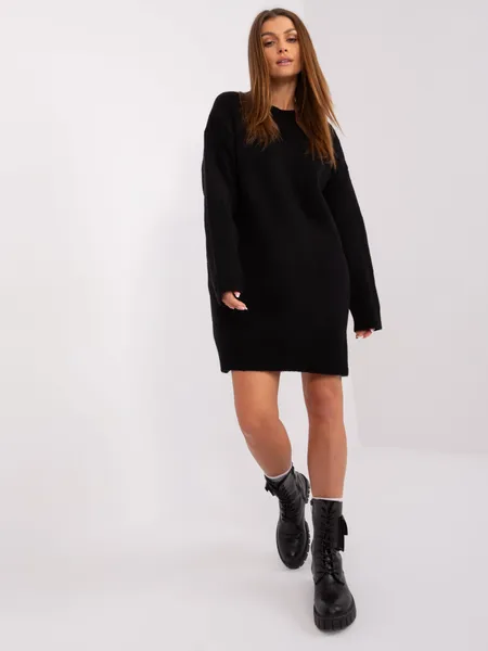 Women's black knit dress