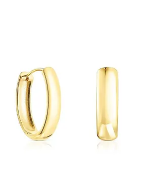 Oval gold-plated earrings Vermeil 111183530